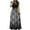#3-Gray, variant on Patlollav Halloween Dresses Womens Long Dress Short Sleeve Colorful Print Beach Casual Maxi Sundress