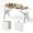 White, variant on Gymax 6 ft Portable Folding Table w/HDPE Tabletop Safe Lock Mechanism Carrying Handle White