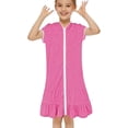 thumbnail image 1 of EnJoCho Fillette Tout-Petit Petite Fille Cache-Maillot de Bain en Éponge à Fermeture Éclair à Capuche Plage Maillot de Bain Paréos Fermeture Éclair Robe de Plage, 1 of 4