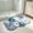 Blue LB, variant on AuroraX Bathroom Rug Non Slip Backing Flowers Green Bath Rugs for Bathroom Floor Bath Mat for Tub