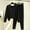 Black, variant on Dgankt Fall Pajamas Women Fashion Solid Color Round-Neck Warm Casual Home Clothes Pajama Set,Size M-2XL