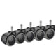 thumbnail image 1 of 5pack Heavy Duty Office Chair Caster Wheels 10mm X 22mm Fits Ikea Chairs, 1 of 5