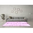 thumbnail image 3 of Ahgly Company Indoor Round Abstract Pink Modern Area Rugs, 8' Round, 3 of 4