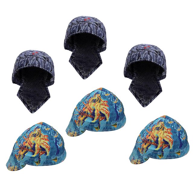 6 unids soldador soldador sombrero protector gorro bufanda casco de algodón retardante de llama