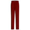 thumbnail image 3 of WhouRiu Big Girls Pants High Waist Flat Front Flare Leg Trousers Child Formal Comfy Uniform Pants Red,Sized 14-15, 3 of 7