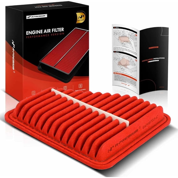 A-Premium Pre-oiled Engine Air Filter Compatible with Toyota, Scion, Lexus & Pontiac - Camry 2007-2011, RAV4 2006-2012, Corolla 2009-2012, Matrix 2009-2013, Avalon, Venza, tC, xB, ES350, Vibe