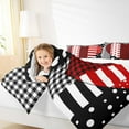 thumbnail image 4 of jejeloiu Cute Loves Pattern Bedding Comforter Set,Modern Geometric Plaid Twin Comforter Sets,Red White Black Bedding Set For Men Women,Ultra Soft Home Decor,2pcs, 4 of 8