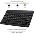 thumbnail image 3 of Ultra-Slim Bluetooth Keyboard Portable Mini Wireless Keyboard Rechargeable for Apple iPad iPhone Samsung Tablet Phone Smartphone iOS Android Windows (10 inch Black), 3 of 7