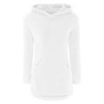 thumbnail image 4 of YunPes Fleece Hoodie Sweater for Girls Oversized Solid Long Sleeve Casual Sweatshirt with Hood Teen Winter Daily Warm Pullover, 4 of 5