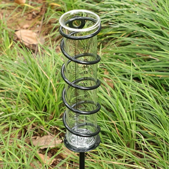 Floating Rain Meter Rain Gauge Flower Beds For Outdoor Garden Decor Garden Landscapes Glass Lawn Tools Spiral Lawn