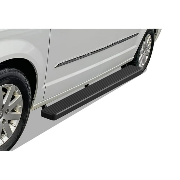 2011-2020 Dodge Grand Caravan 2011-2016 Chrysler Town & Country Stainless Steel with 6061 Aluminum Step Pad Black Finish 6-Inch Door to Door Side Step iStep 6 Inch SS