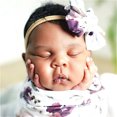 thumbnail image 7 of Dadaria Hair Bows for Girls Newborn Infant Baby Sack Swaddle Wrap Blanket and Headband Purple ,Boys Girls, 7 of 7