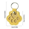 thumbnail image 3 of Pet Paw Shaped Leather Keychain Memorial Hair Keepsake for Dog and Cat Fur Collection Keyring Remembrance Gift for Pet Lovers, Yellow, 3 of 6