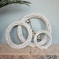 thumbnail image 4 of Christmas Rattan Wreath Home Office Hotel Door Braided Wood Garland Door 2022 New Year Hanging Ornament white 20cm, 4 of 9