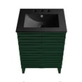 thumbnail image 4 of Cascade 24" Freestanding Bathroom Vanity in Green Oak with Black 3-Hole Widespread Sink Top, 4 of 7