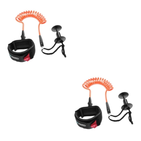 Wosthever de 5 pies Tabla de surf SUP Muñeca Correa Pierna Cuerda Cordón en Pad Cuff Naranja Tipo 1 2piezas