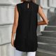 thumbnail image 5 of Casual Tops Cuello Redondo Top sin Mangas Largas para las Mujeres, Elegante Y de Moda Blusa de Color Sólido para el Uso Diario de Verano, 5 of 9