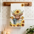 thumbnail image 3 of ddioayh Farmhouse Style Absorbent Kitchen Towel with Upland Cow Floral Design for Dish Drying Hand Towel Bathroom Decorative Towel Housewarming Gift Multiple Styles, 3 of 6