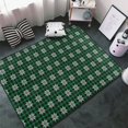 thumbnail image 3 of Shaggy Area Rug, Green Buffalo Plaid Merry Christmas Rugs for Living Room Bedroom Non Slip Door Mat Indoor Carpet Machine Washable Nursery Home Decor Floor Mats for Entryway 60x39in, 3 of 5
