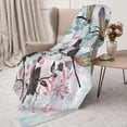 thumbnail image 3 of Yibo Butterfly Throw Blanket Cozy Flannel Fleece Blanket Air Conditioning Blanket for Living Rooms Sofa, 3 of 8