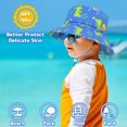 thumbnail image 3 of Baby Sun Hat Baby Boy Hats Toddler Hat UPF 50+ Bucket Hat for Baby Girls Infant Beach Hat with Wide Brim Kids Caps, 3 of 5