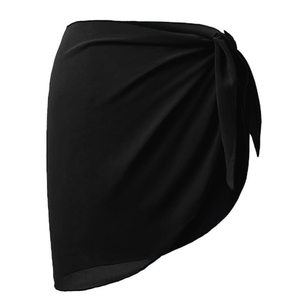 Eigraketly Sarong Coverups Traje de baño Wrap Traje de baño Protección solar Ropa de gasa con corbata abierta ajustable Traje de baño para Traje de baño negro Eigraketly OD017123-04