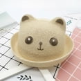 thumbnail image 2 of Baby Sunhat Outdoor Kids Summer Straw Hat Cartoon Cat Bucket Beach Sun Hat For Girls Boys Leisure Outwear, 2 of 3