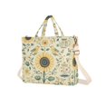 thumbnail image 7 of FORMRS Womens Corduroy Tote Bag Crossbody Shoulder Handbag with Pocket, Floral Birds Pattern, 7 of 7