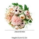thumbnail image 4 of Adorno floral de imitación para bodas, ideal para fotografía, decoración del hogar. Carrito metálico con ruedas, base de madera, diseño de 2 niveles, plegable y portátil. Flores de resina de, 4 of 6