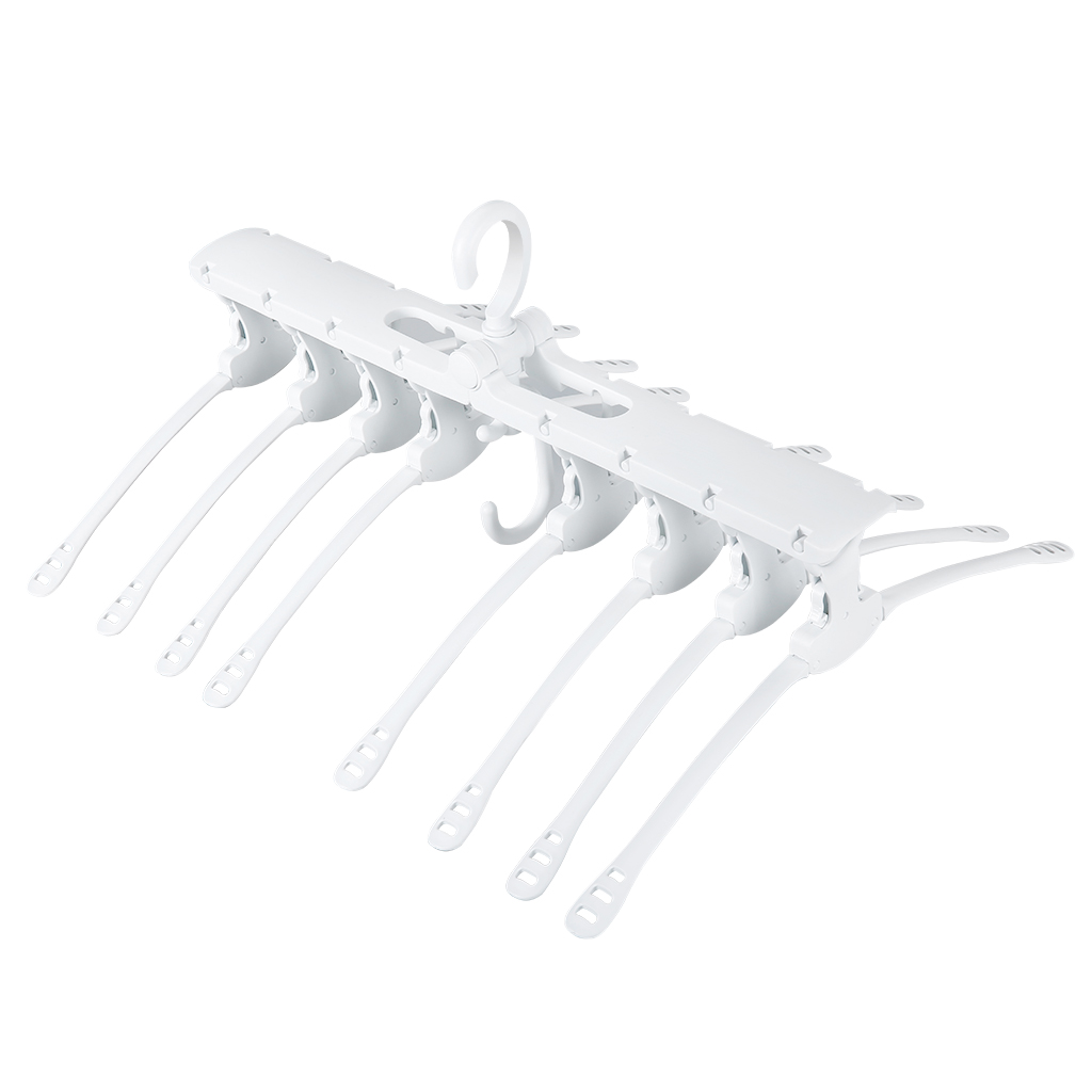 LANGRIA Reversible Folding Clothes Hanger with 8 QuickFold Hangers