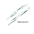 thumbnail image 3 of INSPIRE CHIC Flat Shoe Strings Irregular Color Blocks Colored Striped Shoelaces for Sneakers Sports Shoes Boots 2 Pairs White-Green 100cm/39.4", 3 of 4