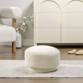 thumbnail image 2 of Jennifer Taylor Home Fuji Pouf Repose-Pieds Champignon 15 Pouces, Ivoire Blanc Bouclé, 2 of 7