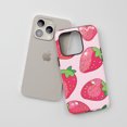 thumbnail image 3 of Strawberry Pattern For All iPhone Series Protective Phone Case Cute Cartoon Pink Red, 3 of 7