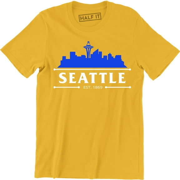 Seattle Est 1869 - Skyline Badge Seattle City Men's T-Shirt