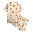 thumbnail image 4 of Leey-World Halloween Pjs Girls Halloween Pajamas Sets Sleeping Pants Cute Print Home Short Sleeve Shorts Pajama Set Full Suit Clothes, 4 of 6