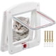 thumbnail image 1 of Puerta para mascotas para gatos y perros, adaptador de solapa para gatos, resistente al agua, con cerradura giratoria de 4 direcciones para gatos, perros pequeños, color blanco, 1 of 5