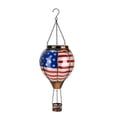 thumbnail image 2 of Solar Hot Air Balloon Garden Light, Flame Flickering Glass Lantern, Outdoor Hanging Decor for Patio Porch and Yard, 2 of 9