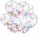 thumbnail image 1 of Globo de látex transparente redondo y largo de 12 pulgadas con lentejuelas y confeti, color donut, para decoración de fiestas, 1 of 2