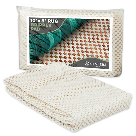 Nevlers 8 ft. x 10 ft. White Anti Slip Rug Pad for Hard Surface Flooring