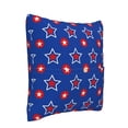 thumbnail image 3 of LNWH Blue Stripes Flag Day Throw Pillow Covers, Square Soft Linen Decorative Pillow Cases, 16"x16", 3 of 8