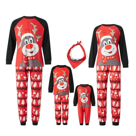 

Christmas Family Matching Pajamas PJs Set Dad Mum Kids Baby Xmas Sleepwear