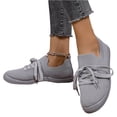 thumbnail image 5 of UDAUDU Womens Sneakers Knit Breathable Lace Up Walking Shoes Non Slip Lightweight Casual Tennis Shoes Work Shopping Travel Shoes Gray, 5 of 5