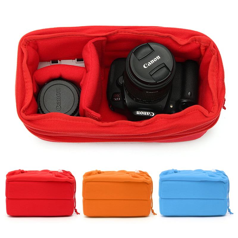 M-Lens, Gray Binglinghua Camera Inner Bag DSLR SLR Lens Insert Bag Soft Lens Pouch-BLHTYC7011