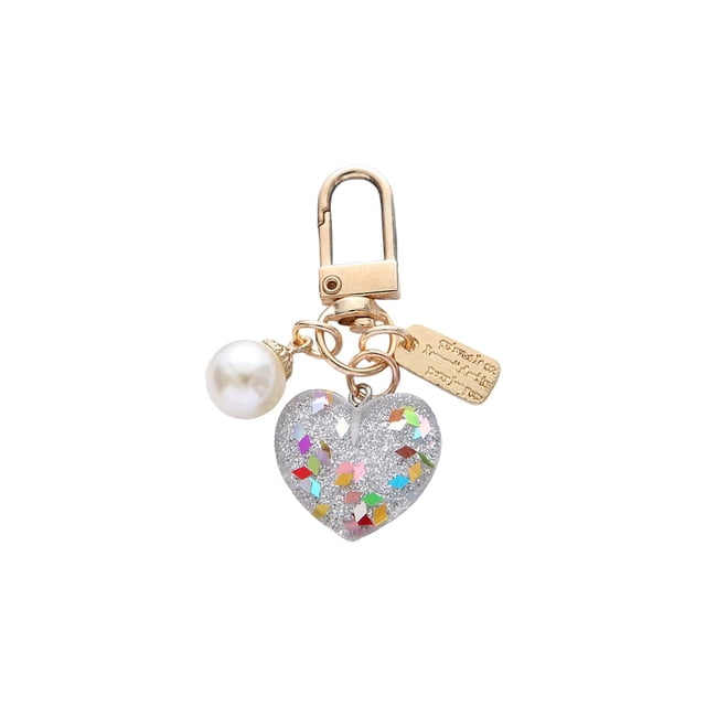 Llavero de corazón de resina Sunnimix Encanto llavero para mujer con etiqueta de Metal accesorios para bolso