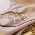 thumbnail image 1 of Cheers Simple Élégant Corde Femmes Anneau Cadeau Multi Perles Imitation Bague Bijoux Accessoires, 1 of 2