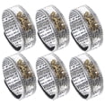 thumbnail image 2 of 6 piezas anillo de dedo vintage anillo de metal joyería suerte anillo de dedos para hombres, 2 of 6
