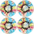 thumbnail image 2 of Shower Caps,Colorful Tie Dye Pattern Waterproof Shower Cap for Women 4 Pieces,Double Reusable Hair Cover for Shower PEVA Elastic Stretch Hem, 2 of 7