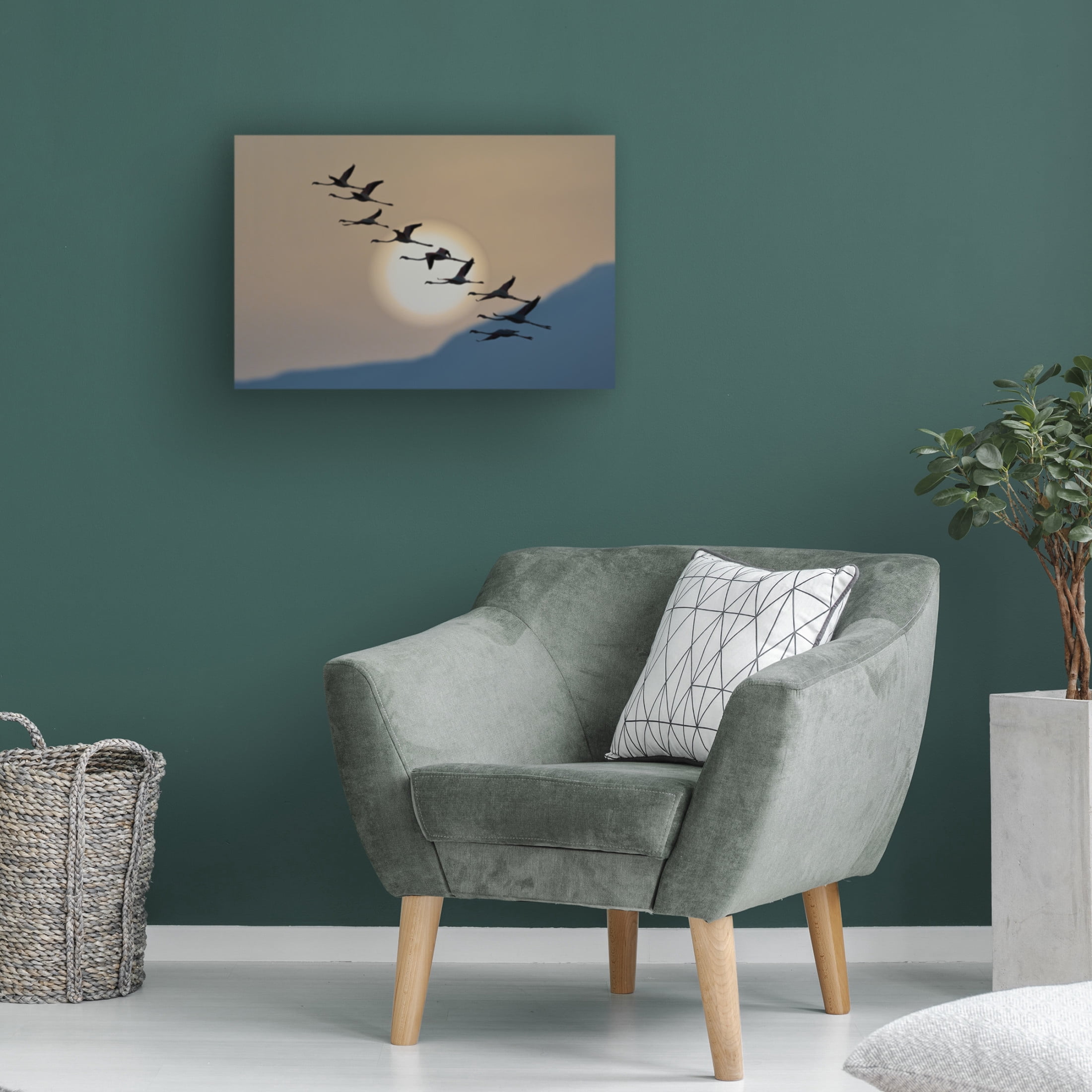 Trademark Fine Art Eyal Bar Or Flamingos At Sunrise Canvas Wall Art