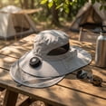thumbnail image 4 of Sun Hat with Fan, Solar Drive Cooling Hat, Full Face Neck Flap Mosquito Net Sun Hat, Wide Brim Breathable Mesh Fan Cap, for Gardening, Hiking, Fishing, 4 of 6