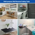 thumbnail image 4 of Yescom Wall Mounted Floating Folding Desk Wooden PC Dining Drop Leaf Table 24"x16" 50lbs Weight Capicity for Study Black, 4 of 10